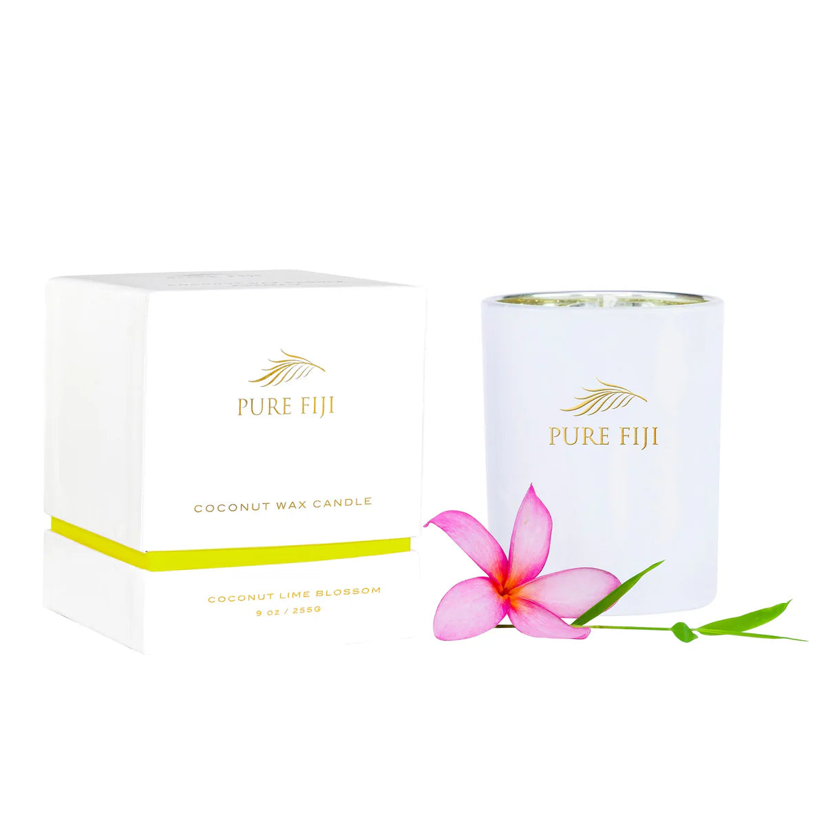 Pure Fiji Palm Collection Gift Pack- Coconut Wax Candle (100oz) Lime Blossom