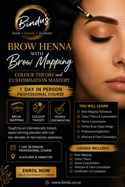 Brow Henna with Brow Mapping, Color Theory and Customisation Mastery

In-Person Professional Training