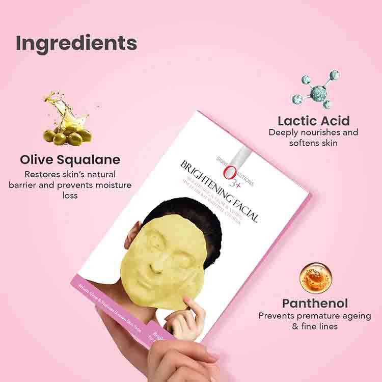 O3+ Brightening Facial Kit With Peel Off Mask 45g
Dullness & Uneven Tone