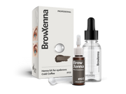 Brow Henna Powder with Hyaluronic Mixing Base Included – BrowXenna® 102 - Cold Coffee Brown