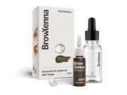 Brow Henna Powder with Hyaluronic Mixing Base Included – BrowXenna® 103 Rich Taupe Brown