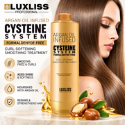 LUXLISS Professional Argan Oil Infused Cysteine Hair Smoothing Treatment 1000ml