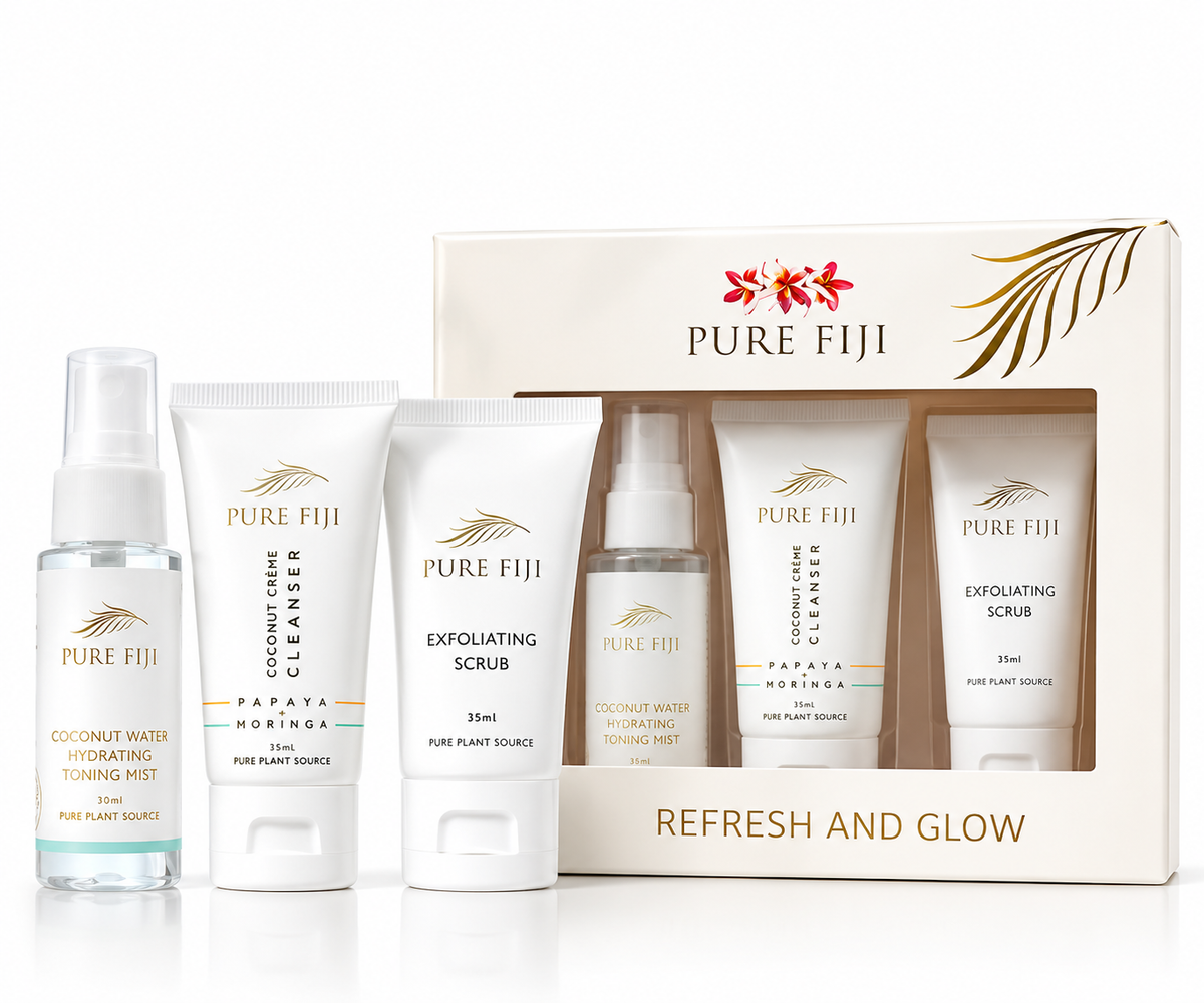 Pure Fiji Refresh & Glow Xmas Gift Pack | 3 Piece Skincare Set