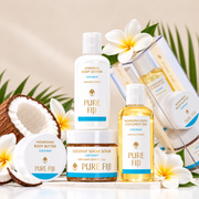 Pure Fiji Coconut Glow Spa Box Christmas Gift Set | 4 Piece Body Care Kit