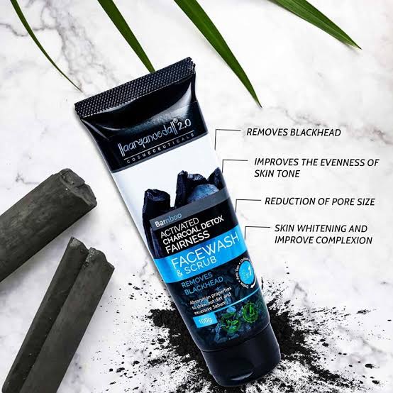 Aryanveda Charcoal Detox Fairness Face Wash and Scrub 100gms