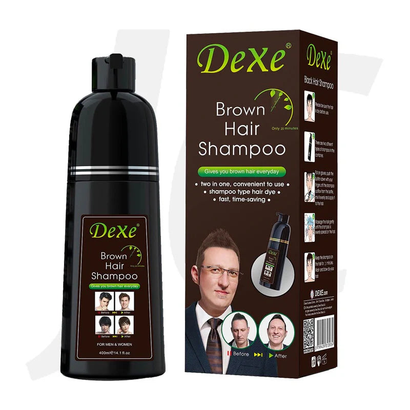 Dexe Hair Color Shampoo Dark Brown Two In One 400ml