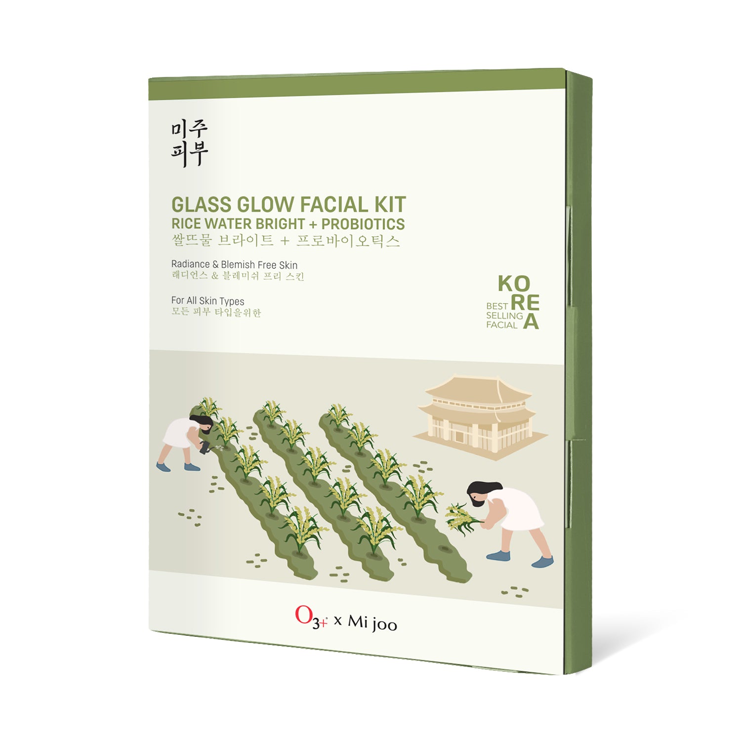 o3+ Korean Glass Glow Facial Kit Rice Water All Skin Types