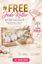 Aryanveda Pearl Whitening Facial Kit + FREE Rose Quartz Jade Roller (Worth $19.99)