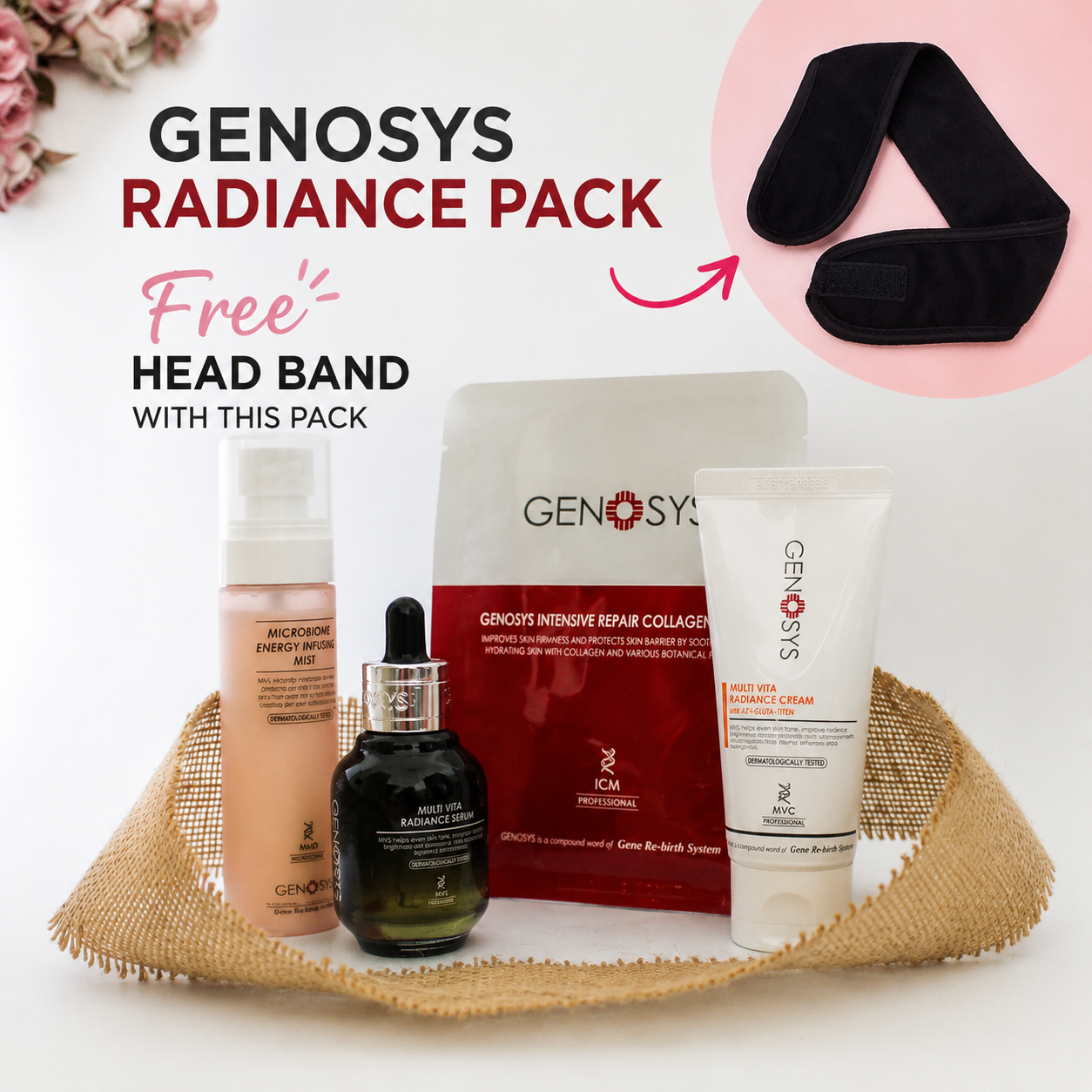 GENOSYS Radiance Pack + FREE Spa Head Band | Korean Glass Glow Skincare Set