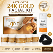 Aryanveda 24K Gold Facial Kit 510gm + FREE SPF50 ( 50ml) Sunscreen + FREE Head Band