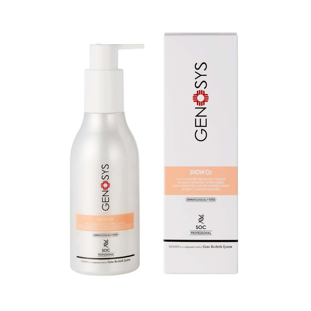 Genosys Snow o2 Glass Glow Bubble Cleanser 180 mls