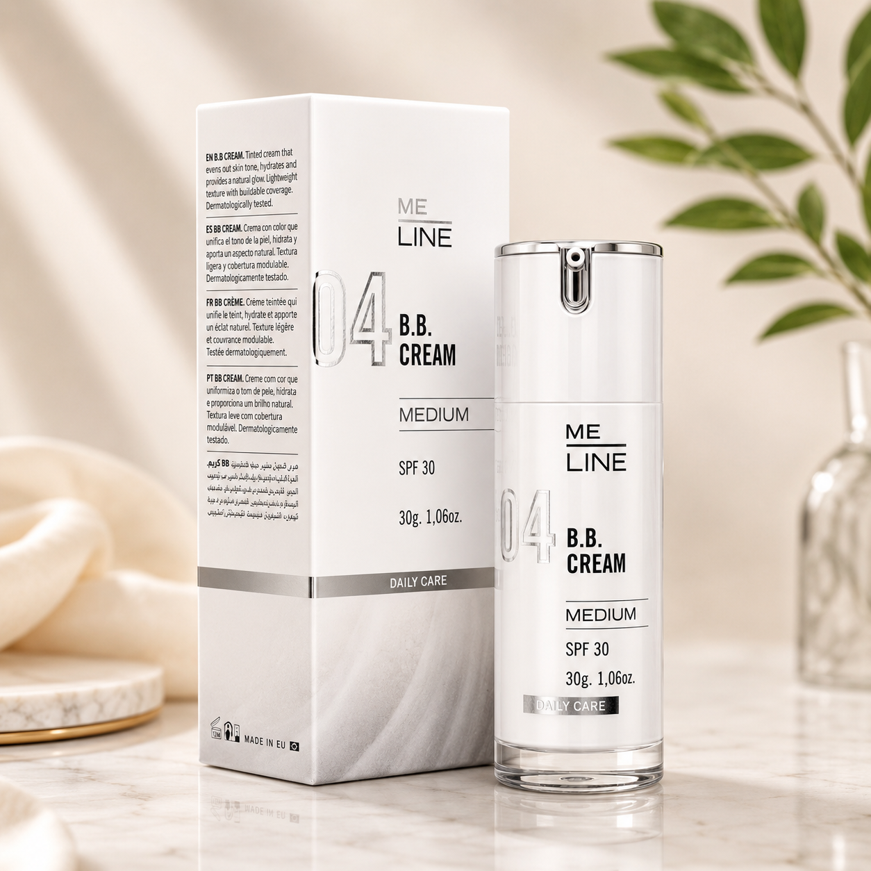 MeLine 04 BB Medium SPF Tinted Cream 30ml for Pigmentation and Skin Protection