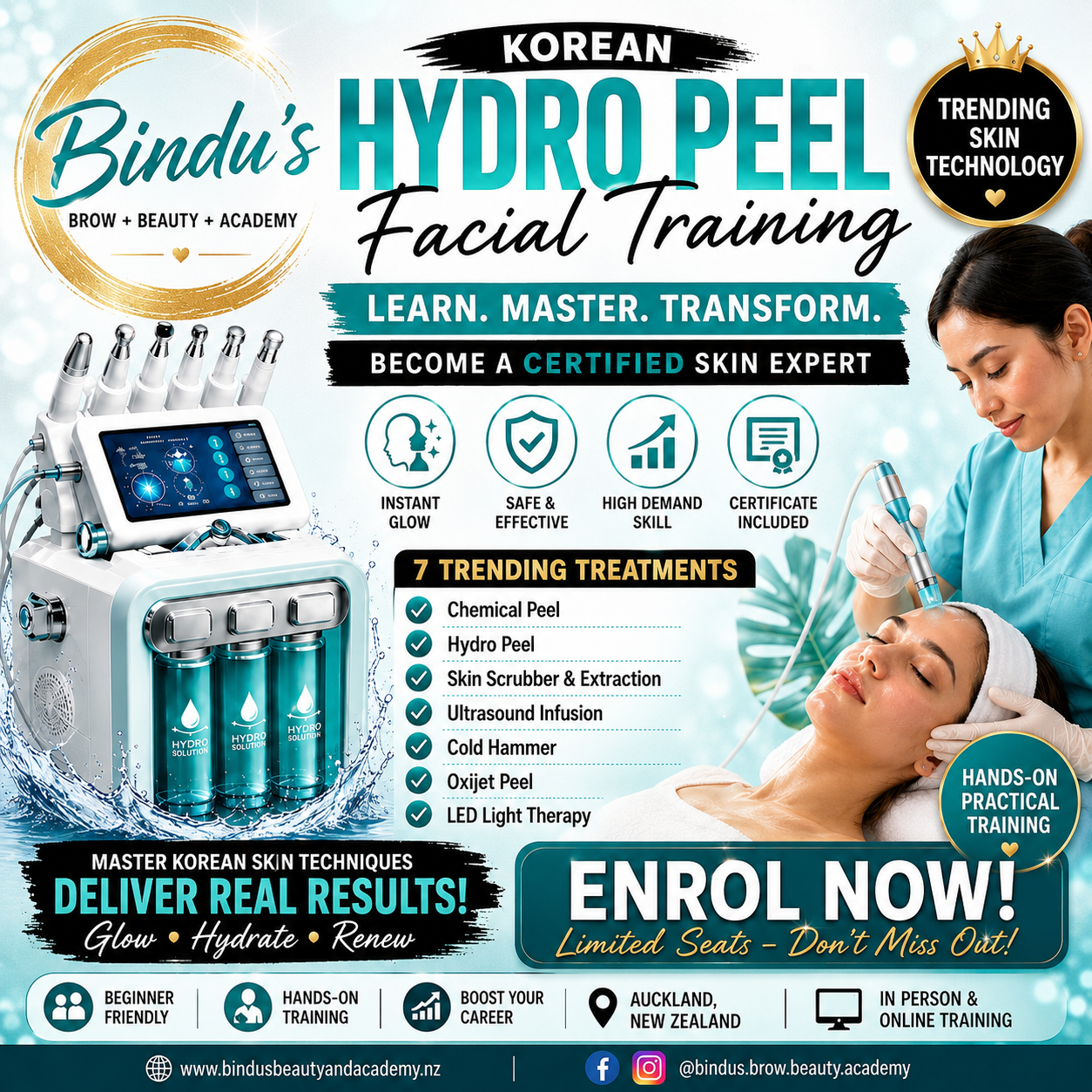 Korean Hydro Peel Facial Training Certification Course

By Bindu’s Brow + Beauty + Academy