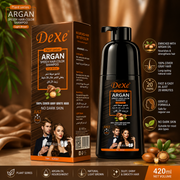DeXe Argan Speedy Hair Colour Shampoo Light Brown 420ml | Grey Hair Coverage
