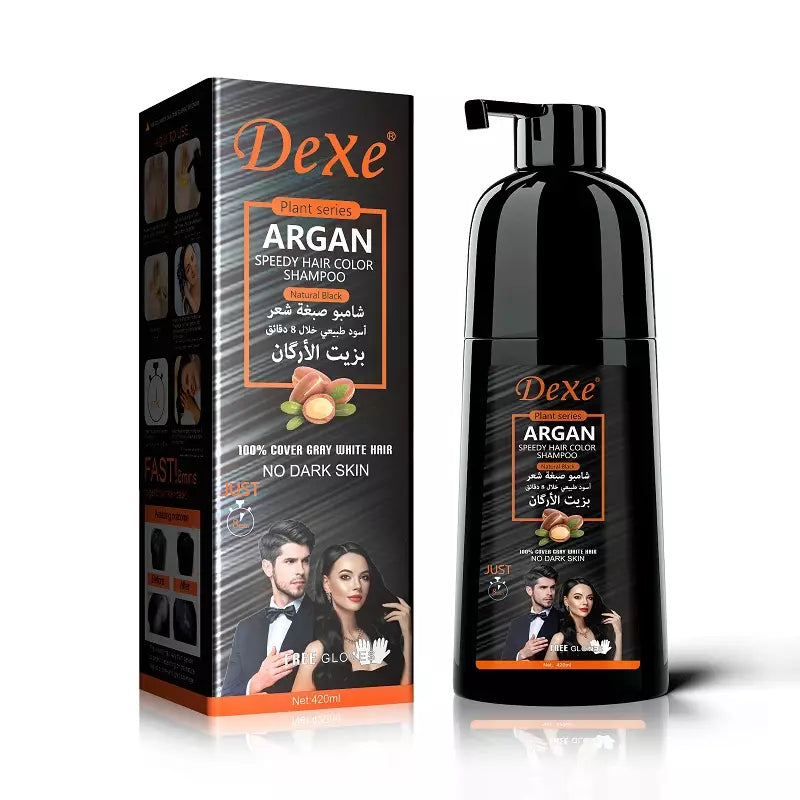 Dexe Argan Hair Colour Shampoo - Dark Brown