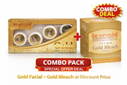 Aryanveda Gold Facial Kit + 24 Carat Gold Bleach Combo Pack