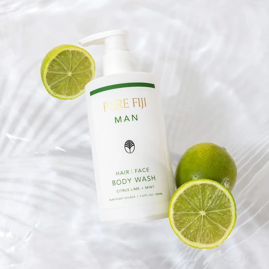 Pure Fiji Man - Hair Face & Body Wash - Citrus Lime & Mint 280ml