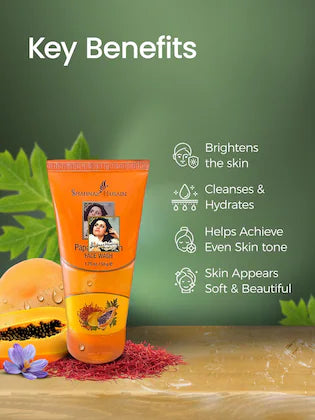 Shahnaz Husain Papaya Saffron Brightening Face Wash 50ml