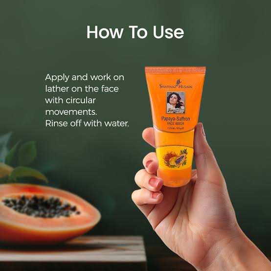 Shahnaz Husain Papaya Saffron Brightening Face Wash 50ml