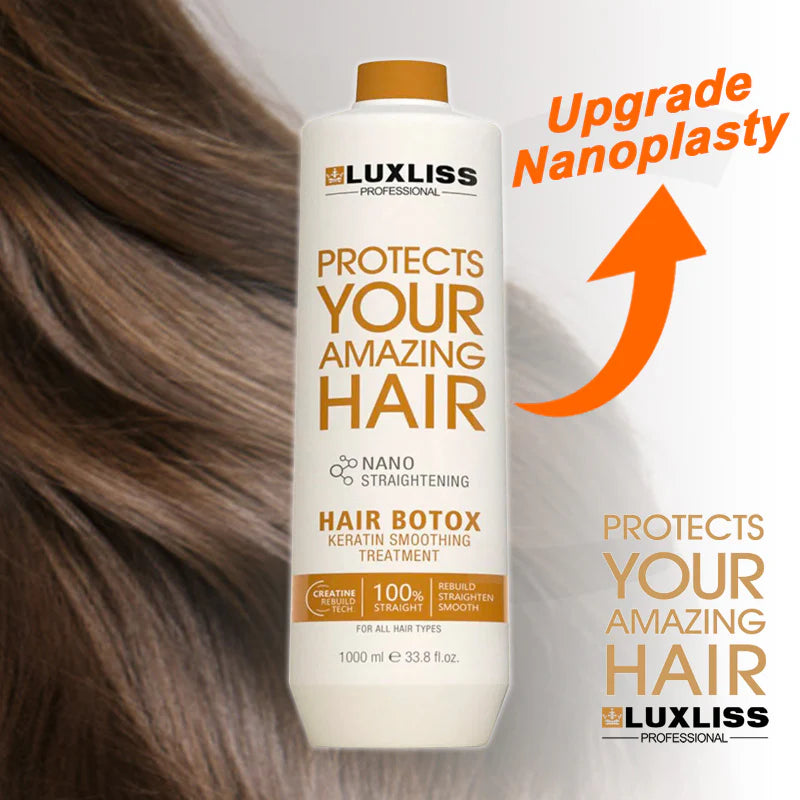 New Upgraded LUXLISS/LUXSILK Nanoplasty Hair Botox System Smoothing Treatment (1000ml) ( Formaldehyde Free)