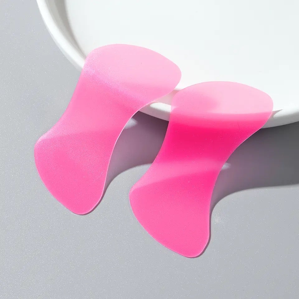 Pink 1Pair Reusable under eye patches silicone lash lift cover