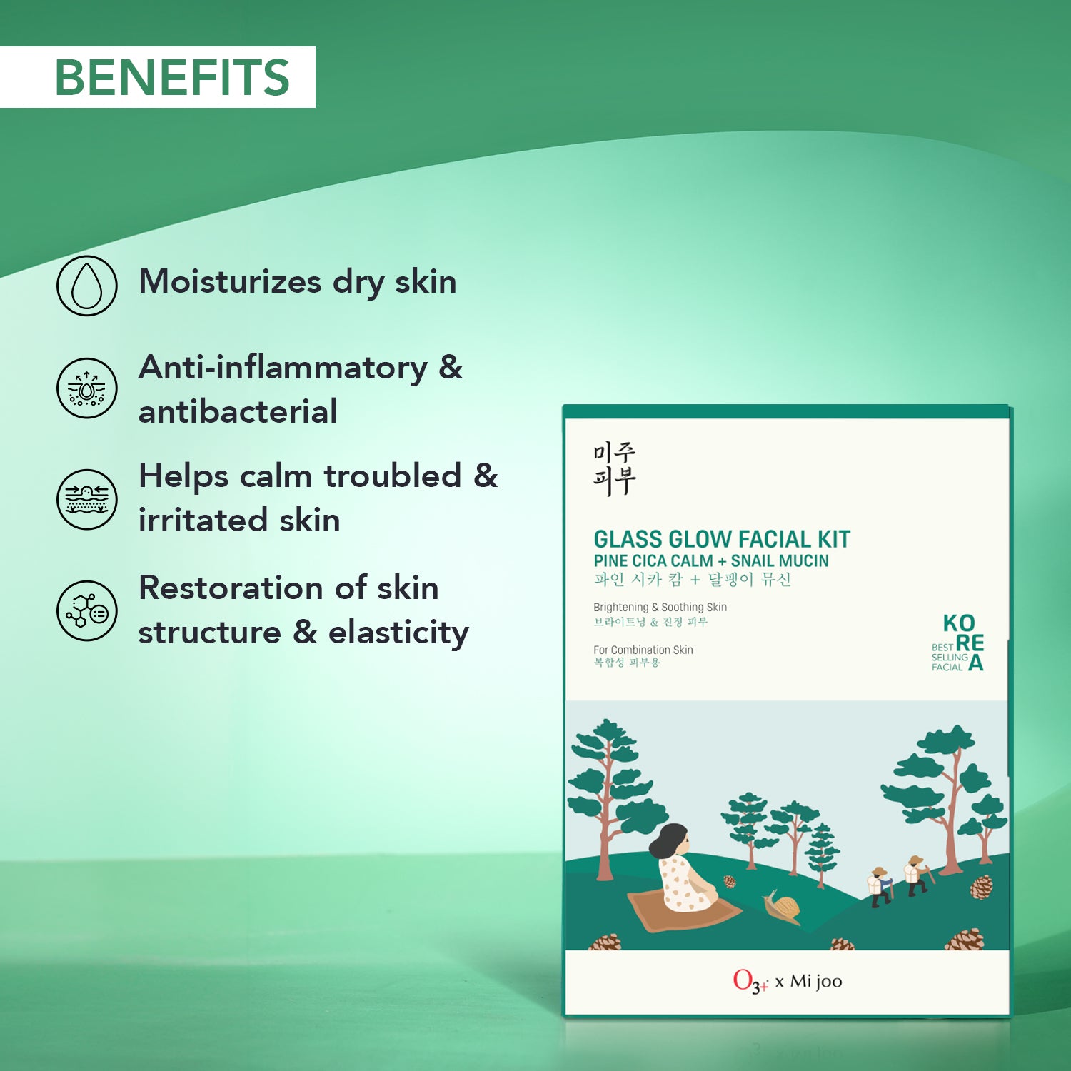 03+ Korean Glass Glow Facial Kit for Combination 50GMS