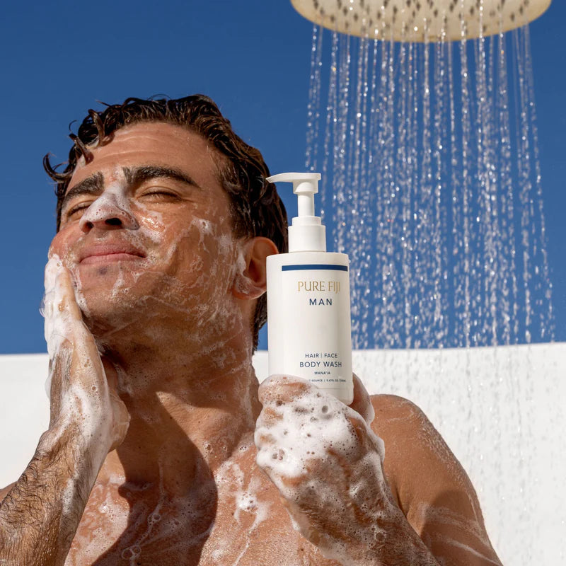 Pure Fiji Man Hair Face & Body Wash 90ml Manaia