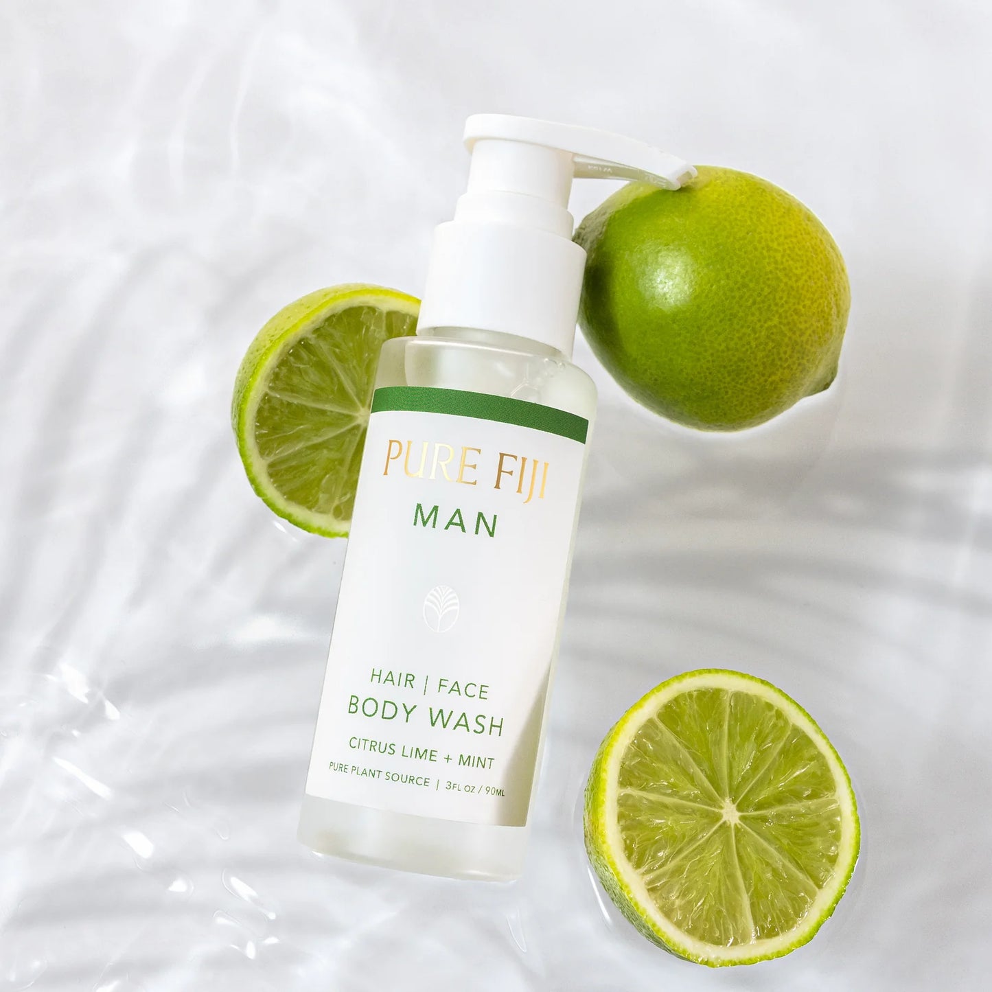 Pure Fiji Man Hair Face and Body Wash 90ml - Citrus Lie & Mint
