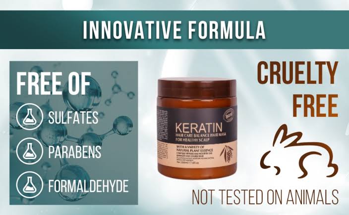 Keratin Hair Care Balance Hair Mask – Brown, 1000ml