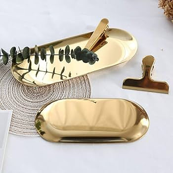 Stainless Steel Golden Plate - 1pc