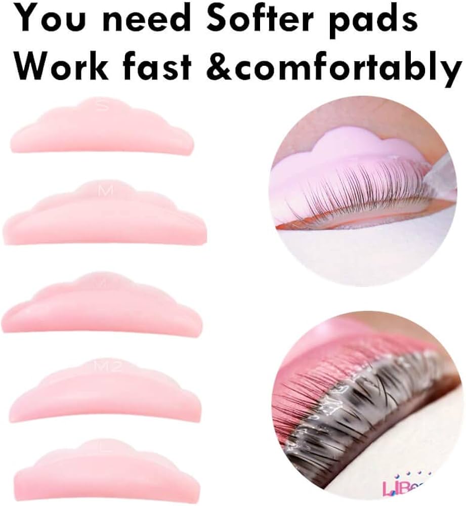 Silicone Eyelash Pads - 10pcs