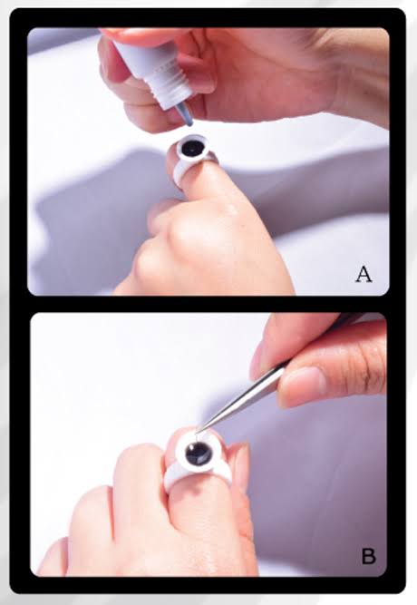 White Disposable Glue Rings - 100pcs