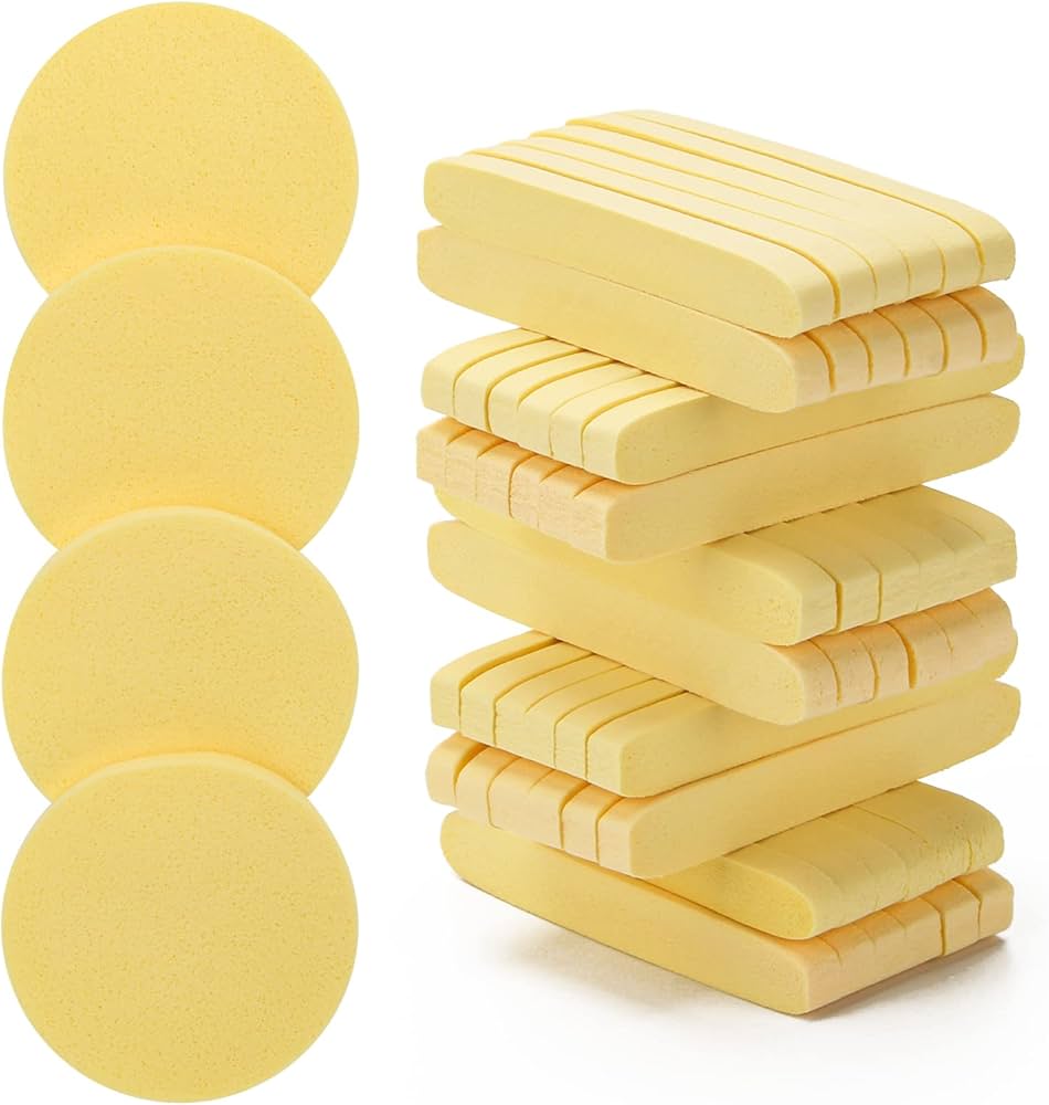 Compressed Facial Sponges - 12pcs