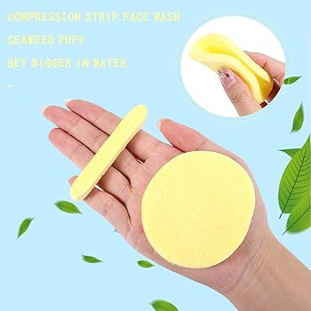 Compressed Facial Sponges - 12pcs