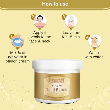 Aryanveda 24 Carat Gold Bleach Cream (43gm)