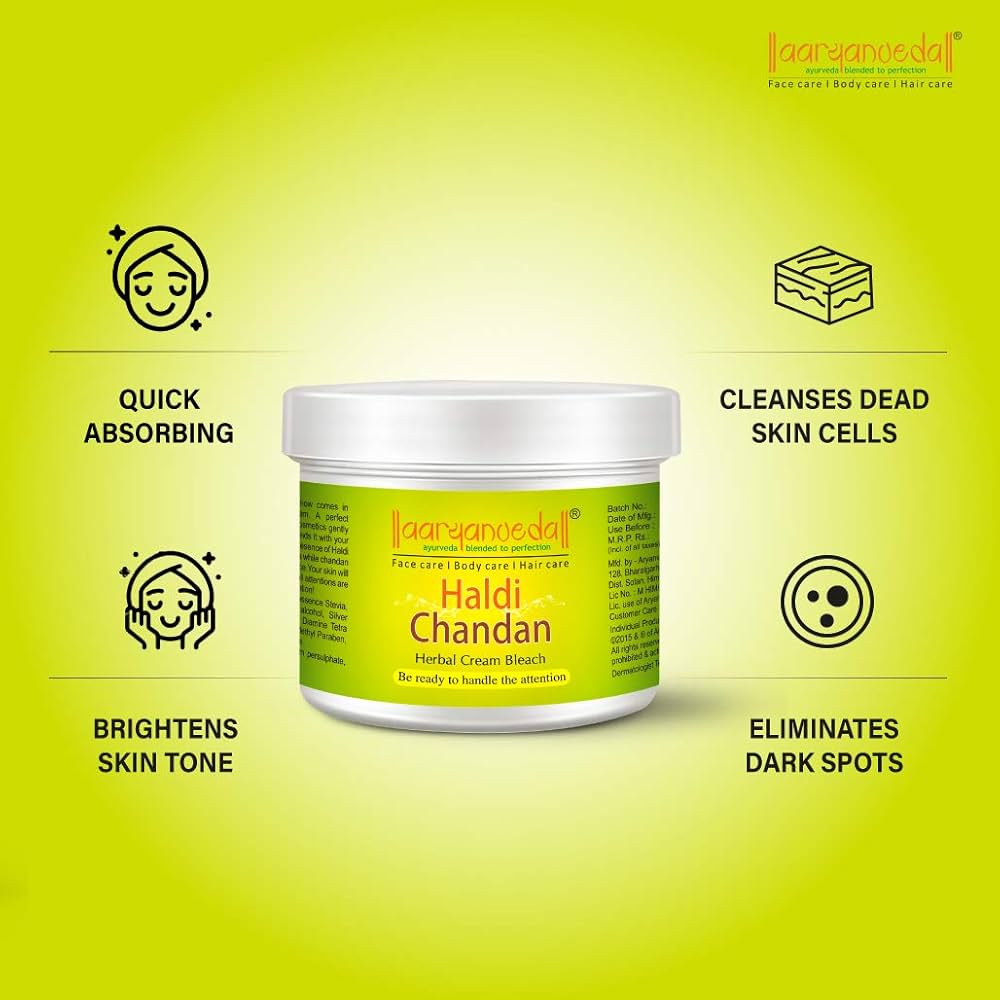 Aryanveda Haldi Chandan Bleach Cream - 43g