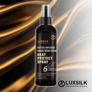 LUXSILK Keratin Botox Infused Magic Iron Straight Heat Protect Spray 200ml