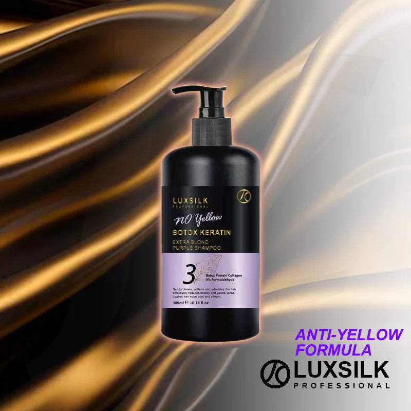 LUXSILK No Yellow Keratin Botox Infused No.3 Daily Purple Shampoo 300ml