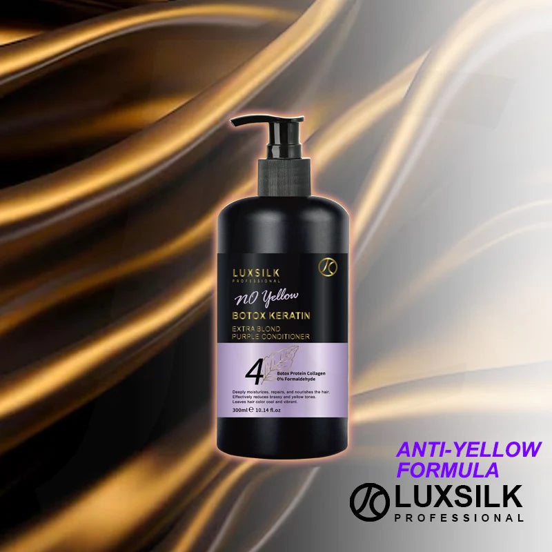 LUXSILK No Yellow Keratin Botox Infused No.4 Extra Blond Purple Conditioner 300ml