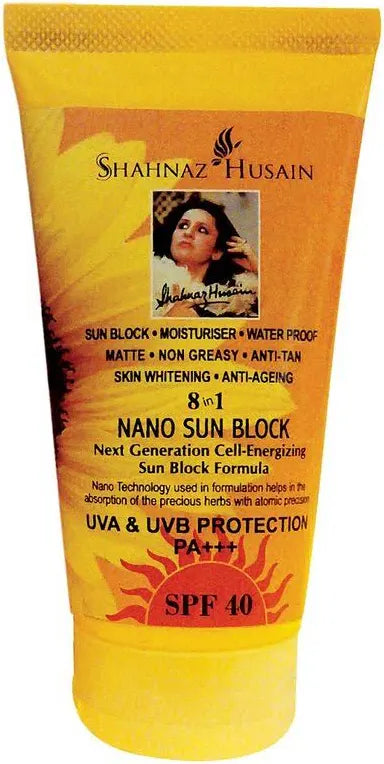 Shahnaz Husain Nano Sun Block SPF 40 - 80g
