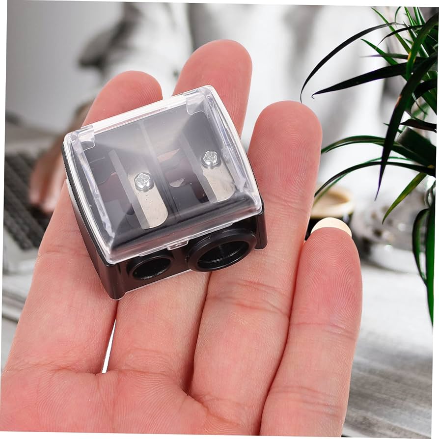 Double Hole Eyebrow Pencil Sharpener - 1pc