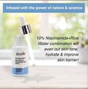 Aryanveda Glowelle Rice Water and Niacinamide Glow Serum - 30ml