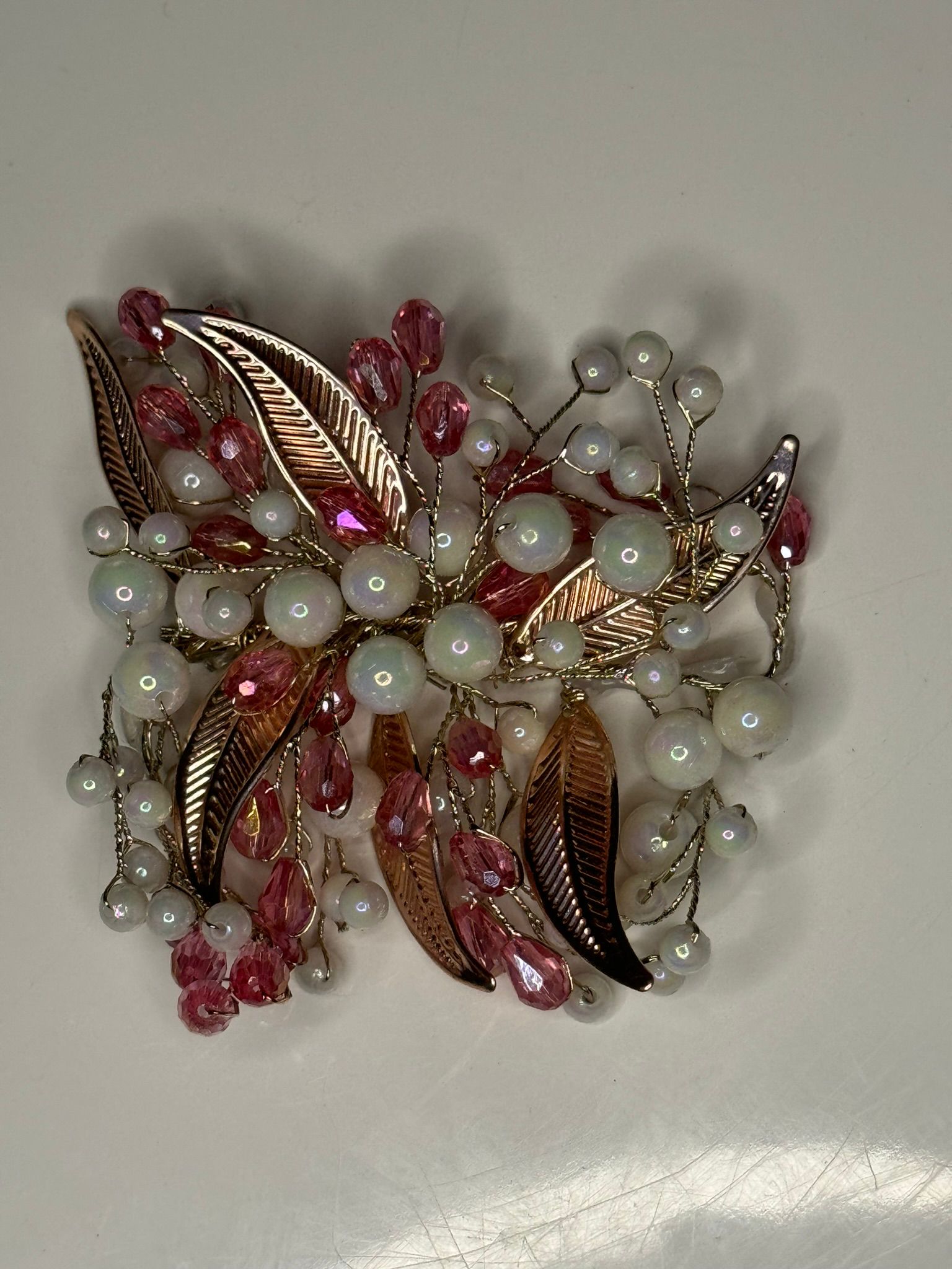 Beautiful white peach bead Hair Accessory