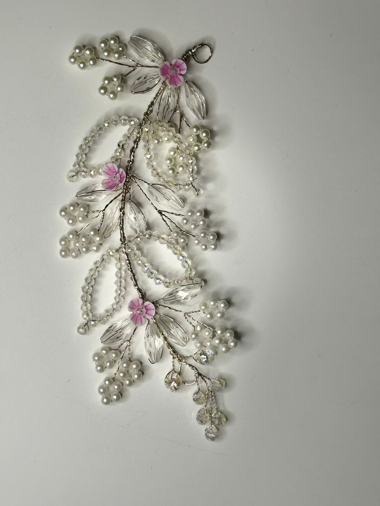 Beautiful Stone-Studded Silver Hair Accessory