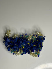 Navy Blue Flower Hair Accessory