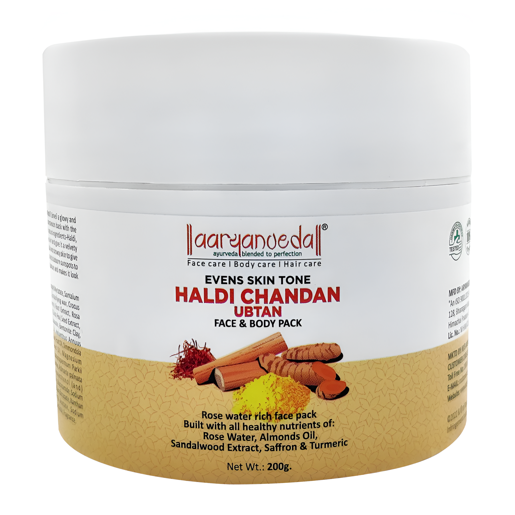 Aryanveda Haldi Chandan Ubtan Pack - 200g