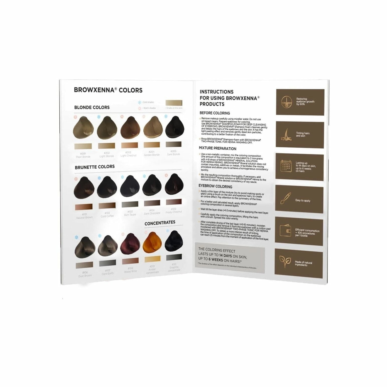 BrowXenna Color Chart Book Henna - 1pc